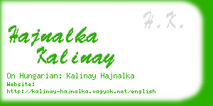 hajnalka kalinay business card